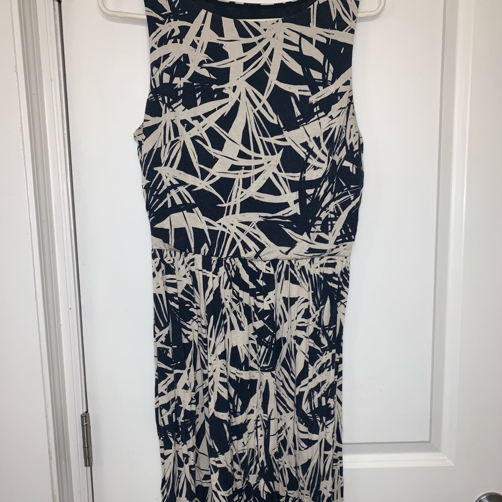 Blue and white floral dress